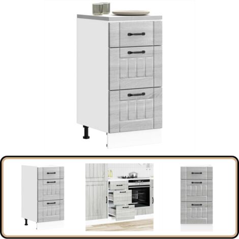 Armoire De Cuisine VidaXL En Chêne Sonoma - Dimensions 60x57x207 Cm, 2 étagères, 2 Portes, Rangement Supplémentaire Pour Appareils