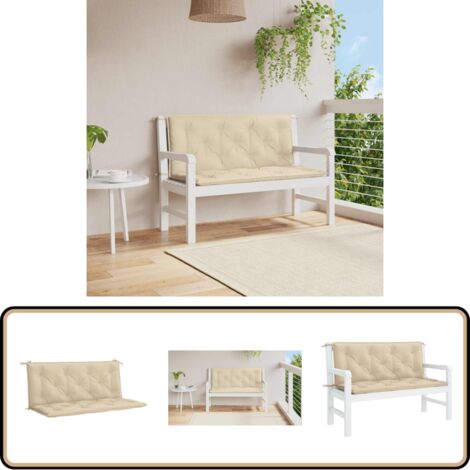 Coussin De Banc Jardin Extérieur - Taille Variable (jusqu'à 240 Cm) - Cuir Avec Fond Antidérapant