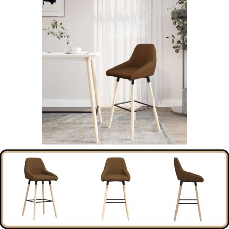 Zerone Tabouret Empilable Bois Chaise De Bar Cuisine - Hauteur 45.5cm Blanc