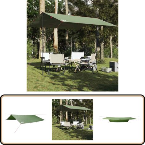 NatEtoile Bâche de camping polyvalente 3 x 3 m pour hamac avec 19 attaches, en polyuréthane NatEtoile Bâche de camping polyvalente 3 x 3 m pour hamac avec 19 attaches, en polyuréthane