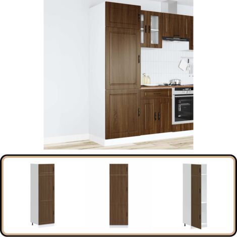 Armoire De Cuisine Porto Chêne Artisanal Bois D'ingénierie - Armoire De Cuisine - Armoires De Cuisine Armoire Devier Armoire Devier De Cuisine 86678123