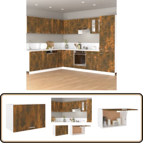 Armoire Murale Salle De Bain 1 Porte - Finition Orme Lion - Dimensions 30x17x70 Cm