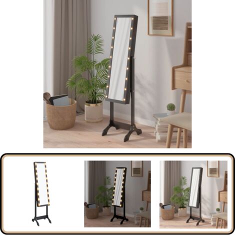Miroir Pleine Longueur LED 150x40 Cm HOMCOM - 3 Couleurs Lumière, Interrupteur Tactile, Montage Mur Ou Pied