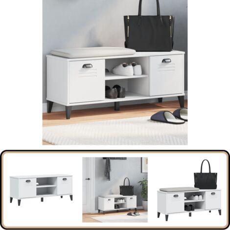 Coffre à Chaussures/banc Vintage Blanc - Palazzo INT - Rangement Entrée