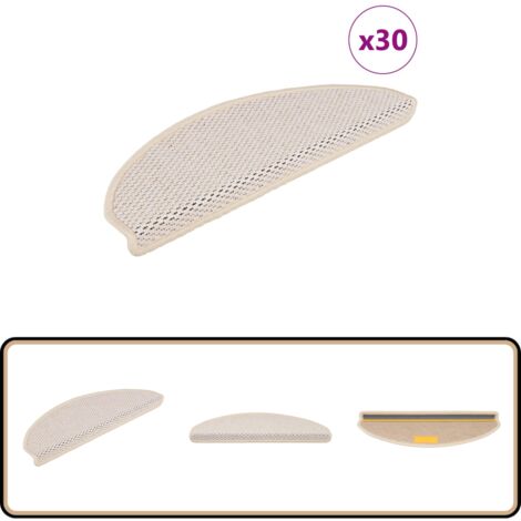 VidaXL Tapis D'Escalier Antidérapants Rouge - Lot De 15 Moquettes De Marches Autocollantes, Confort Et Sécurité Pour Votre Intérieur