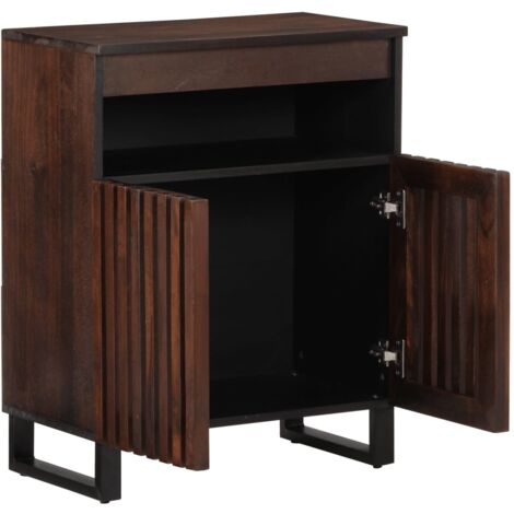 VidaXL Buffet Marron 60 X 33 X 75 Cm Bois De Manguier Massif - La Poste