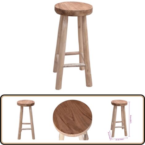 Chaise Pliante Murale En Bambou DALUOBO - Tabouret Escamotable Pour Porche, Salle De Bain - Bambou Naturel