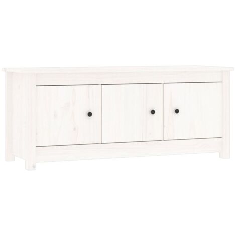 Armoire à Chaussures Gris – 110x38x45,5 Cm – Bois De Pin Massif – 2 Portes