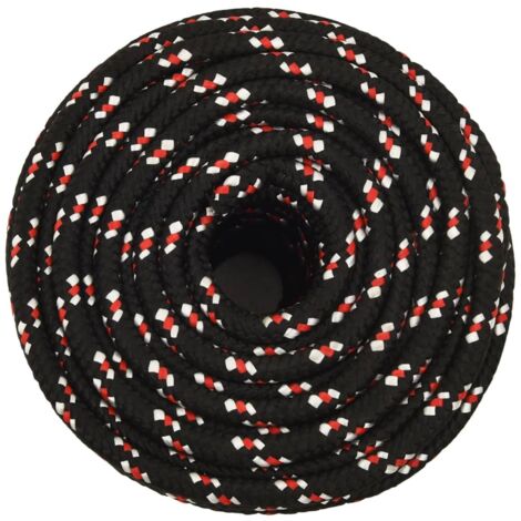 Corde Polypropylène 8 Mm 100 M Noir - Corde Flottante Marine Résistante Intempéries