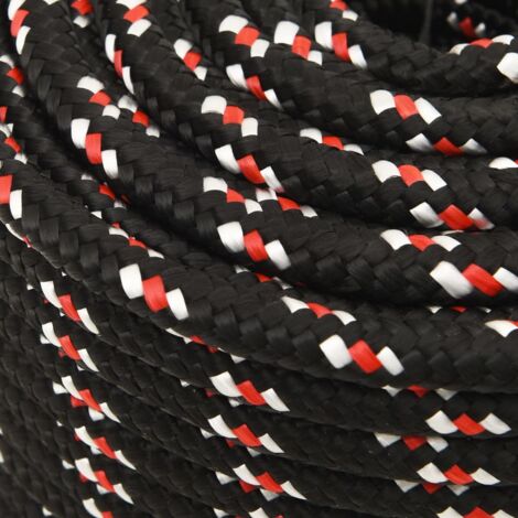 Corde D'amarrage Flottante 3 Brins - 14mm X 10m - Bleu Marine Et Noir - Polypropylène Pour Bateau