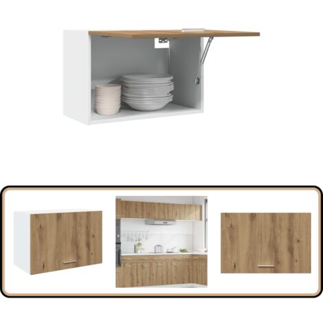 VidaXL Armoire Murale Chêne 60x31x60 Cm – Rangement Suspendu Bois Ingénierie