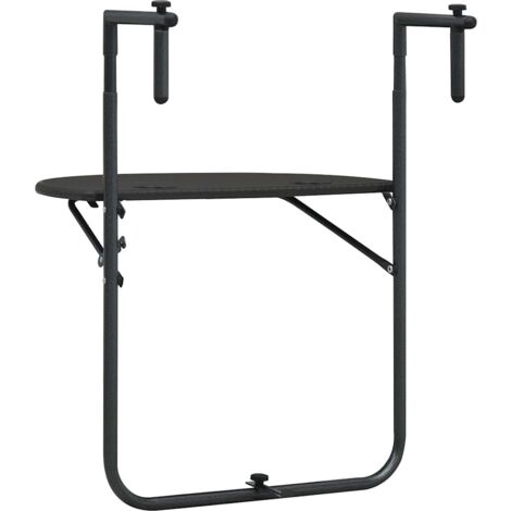 Table de balcon Marron 60x64x83,5 cm Plastique Aspect de rotin - Table ...
