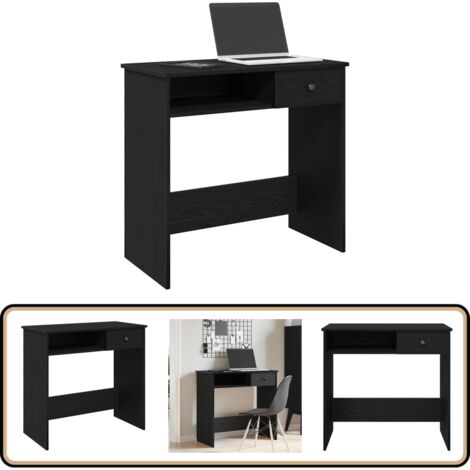 vidaXL Bureau Noir 80x40x75 cm Aggloméré (1/5)