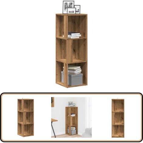 VidaXL Armoire D’Angle Suspendue Cuisine - Meuble Rangement Gris Béton 57x57x60 Cm, 2 Étagères & Portes, Style Moderne