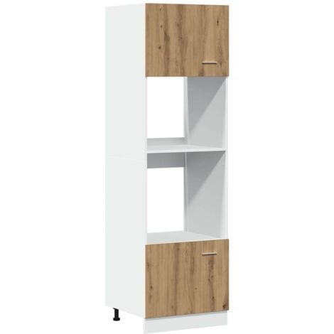vidaXL Armoire à micro-ondes chêne artisanal 60x57x207 cm