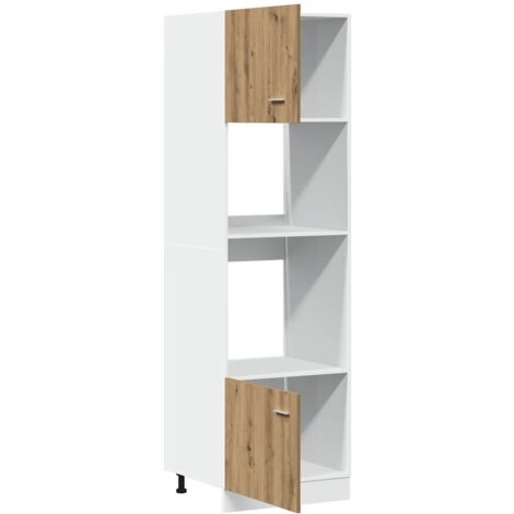vidaXL Armoire à micro-ondes chêne artisanal 60x57x207 cm