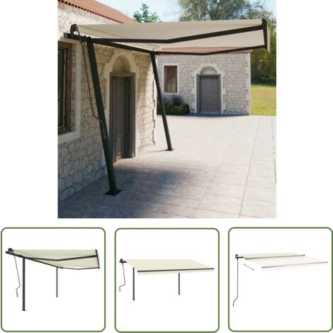 Abri Voiture Pliable Extérieur - Auvent Rétractable Acier Inox - Protection Contre Intempéries, UV - 3