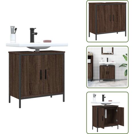 Meuble-Lavabo Salle De Bains 86 Cm, Miroir-Armoire Couleur Blanc