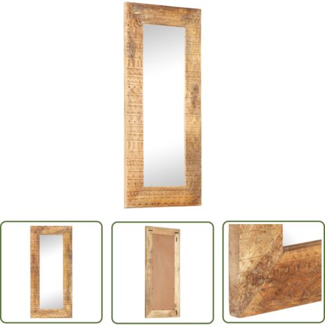 Miroir en manguier massif sculpté 150 x 80 cm | Leroy Merlin