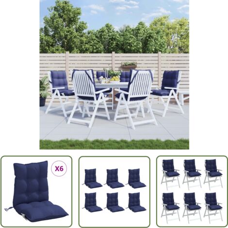 Lot De 6 Coussins De Chaise Avec Rubans, 40x40 Cm, Lavables En Velours De Cristal, Coussins Pour Chaises De Jardin, B - Maison