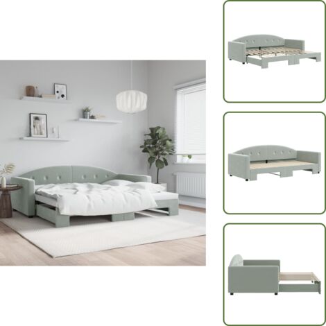 Canapé-lit Multifonctionnel Avec Banc Rangement - 2 En 1, Tissu Respirant, Couleur Cyan - Pour Petit Salon, Bureau, Chambre - 6