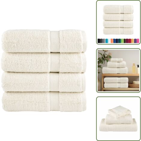Belle Arti Mäander Lot De 2 Serviettes De Douche En Coton éponge Moelleux - Blanc Et Noir - 50 X 100 Cm - Noir
