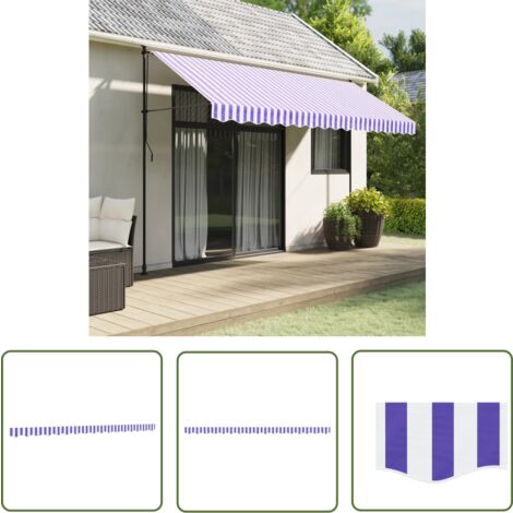 Quot;SALE 2025"Toile De Store VIDAXL - Tissu De Remplacement De Cantonnière D’auvent Rayure