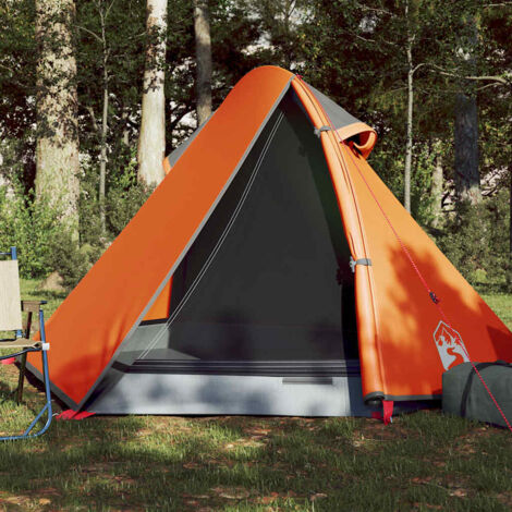Tente vidaXL Tente familiale à dôme 6 personnes orange imperméable