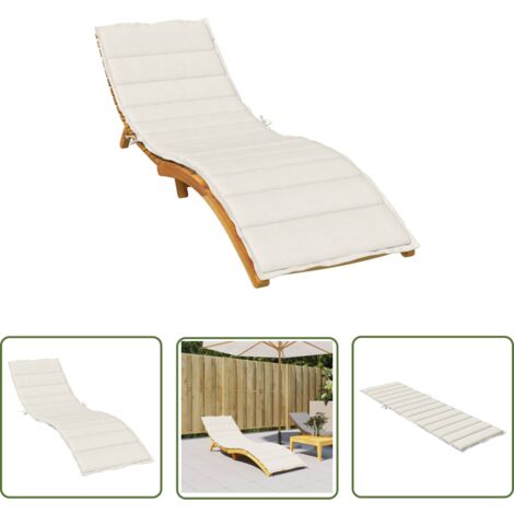 Coussin Pour Chaise Longue D'extérieur 180x55 Cm - Remplissage Mousse+fibres, Housse Polyester, Avec Sangles De Fixation, Marron - 10