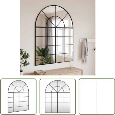 Miroir Mural Noir 30x60 Cm Arche Fer - Miroir Mural - Miroir Design Miroir Noir Miroir Moderne Decoration Murale 87523623
