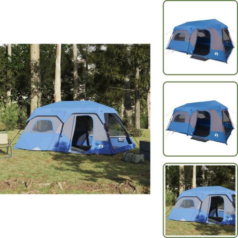 Tente de camping tunnel 7 personnes vert imperméable alsavelo - Tentes