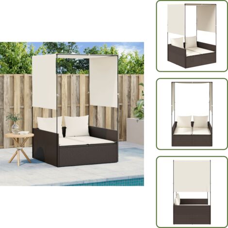 Parasol Hawaii 3 M Pliable En Raphia - Double Toit, Rotatif 360°, Pour Jardin, Balcon Ou Plage