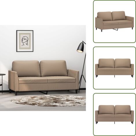 Canapé à 2 Places,Sofa Pour Salon,Banquette Cappuccino 140 Cm Similicuir Cds33095 91132304