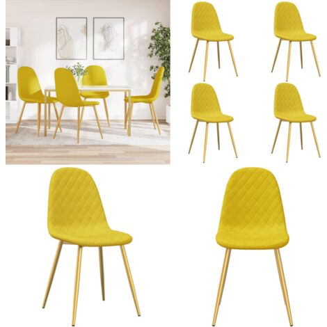 Chaises de salle manger modernes lot de 6 dossier en similicuir PU et Chaises de salle manger modernes lot de 6 dossier en similicuir PU et