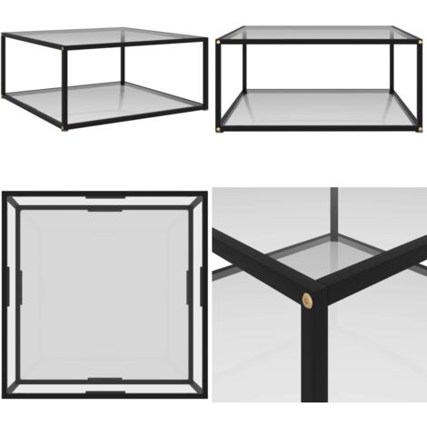 Table Basse Triangulaire Verre Trempé - Design Moderne Avec Base En Bois Gris-noir