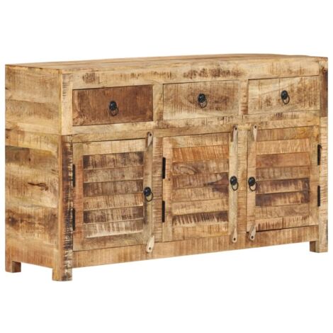 Petit Buffet Rustique Bois Brut – Meuble De Campagne – Occasion Très Bon État