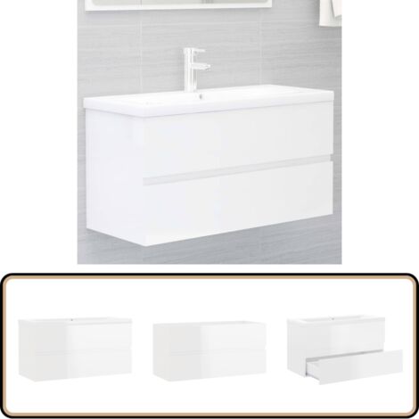 MEUBLE SOUS LAVABO Salle de Bain Armoire de Rangement sous Vasque avec