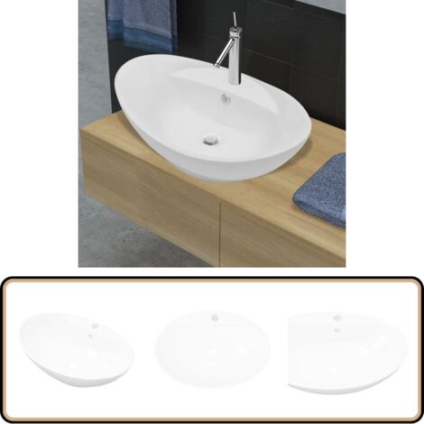 Vasque De Salle De Bain RSI Vanity Ovale 18x24 Blanc - Design Épuré Et Solide
