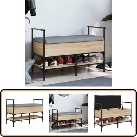 Banc à Chaussures Organisateur En Chêne Sonoma - VidaXL - Neuf, Pour L'entrée Ou Le Couloir
