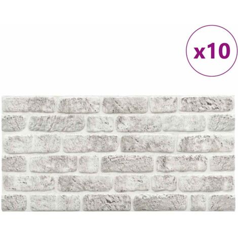 QUARKZMAN 10pcs Panneaux Muraux Effet Brique 3D Rose - Carreaux Adhésifs Imperméables 35cm X 38.5cm