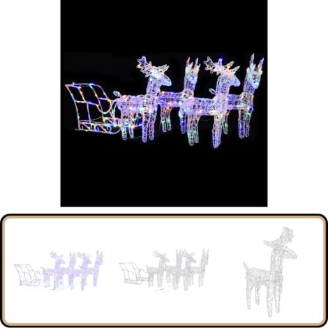 Lumière De Noël Rennes Irisé – 150 LED, Guirlande Prismatique, Déco Extérieure