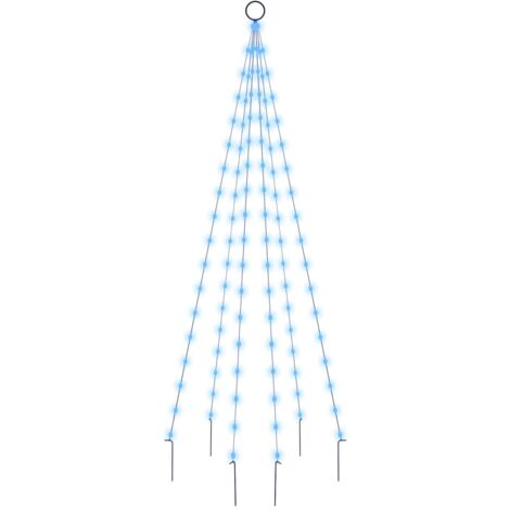 Sapin De Noël LED 180 Cm à Poser Sur Mât - 200 LED Blanc Chaud - 8 Effets Lumineux - Extérieur/Intérieur