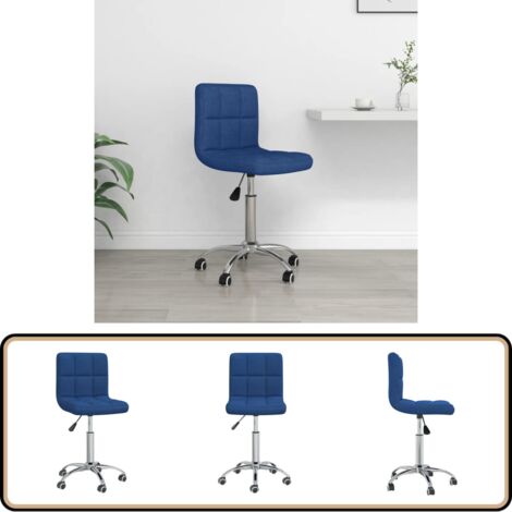 Chaise De Bureau Ergonomique Yaheetech - Pivotante Large Bleu - Neuf En Carton