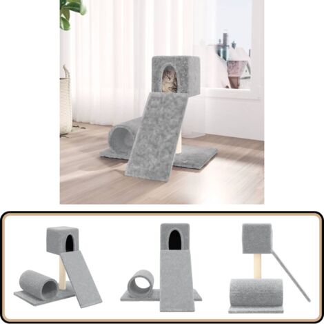 Arbre à Chat En Sisal Avec Jouet – Griffoir Compact 20x20x18 Cm – Base Stable, Protection Meubles – Pour Chatons Et Chats - 4