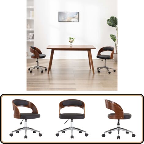 Chaise de bureau pour cadres en bois d'érable clair et tapissée en
