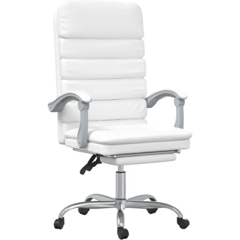 Chaise De Bureau Relaxation Avec Massage – Noir Similicuir – 53x53x70 Cm