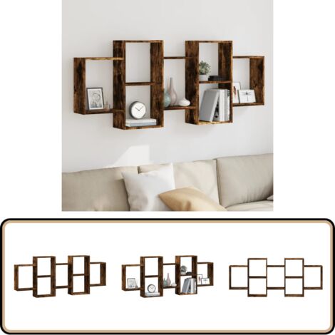 VidaXL Étagère Murale Chêne Fumé 104x15x49 Cm Bois D'ingénierie