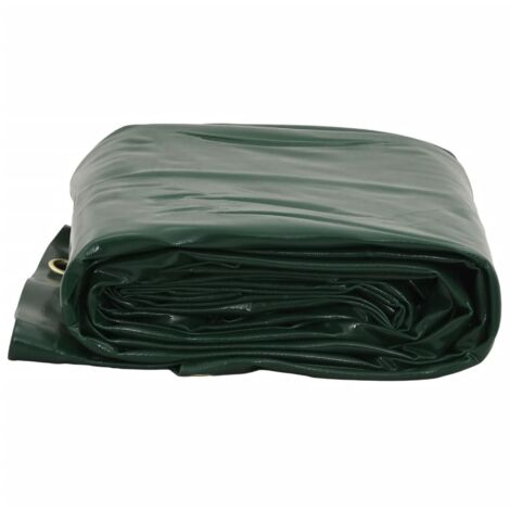Bâche PVC 560GSM Extra Résistante - Vert - Imperméable - Avec œillets - Fabriquée UK