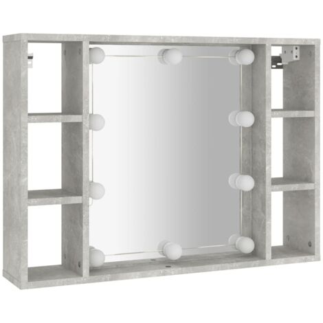 Armoire de salle de bain Gris béton Bois d'ingénierie vidaXL | Leroy Merlin