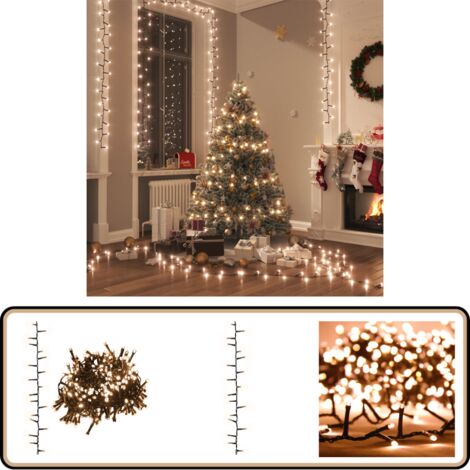 Guirlande Étoiles LED 40 Lumières MyCozyLite – 5m Blanc Chaud à Piles – Étanche IP65 – Décoration Intérieur Extérieur Chambre Mariage Noël